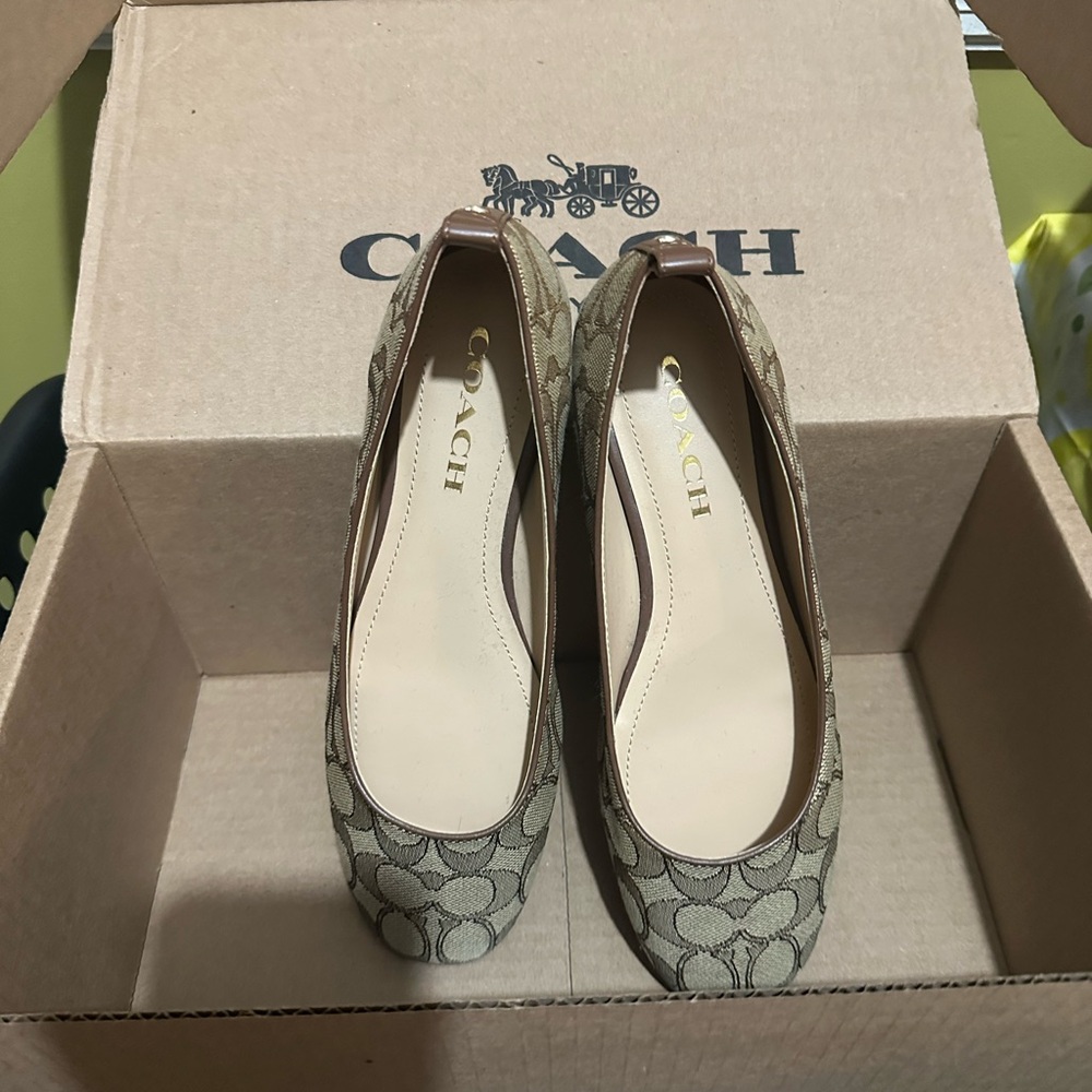 Coach Signature Jacquard Ballet Flats New